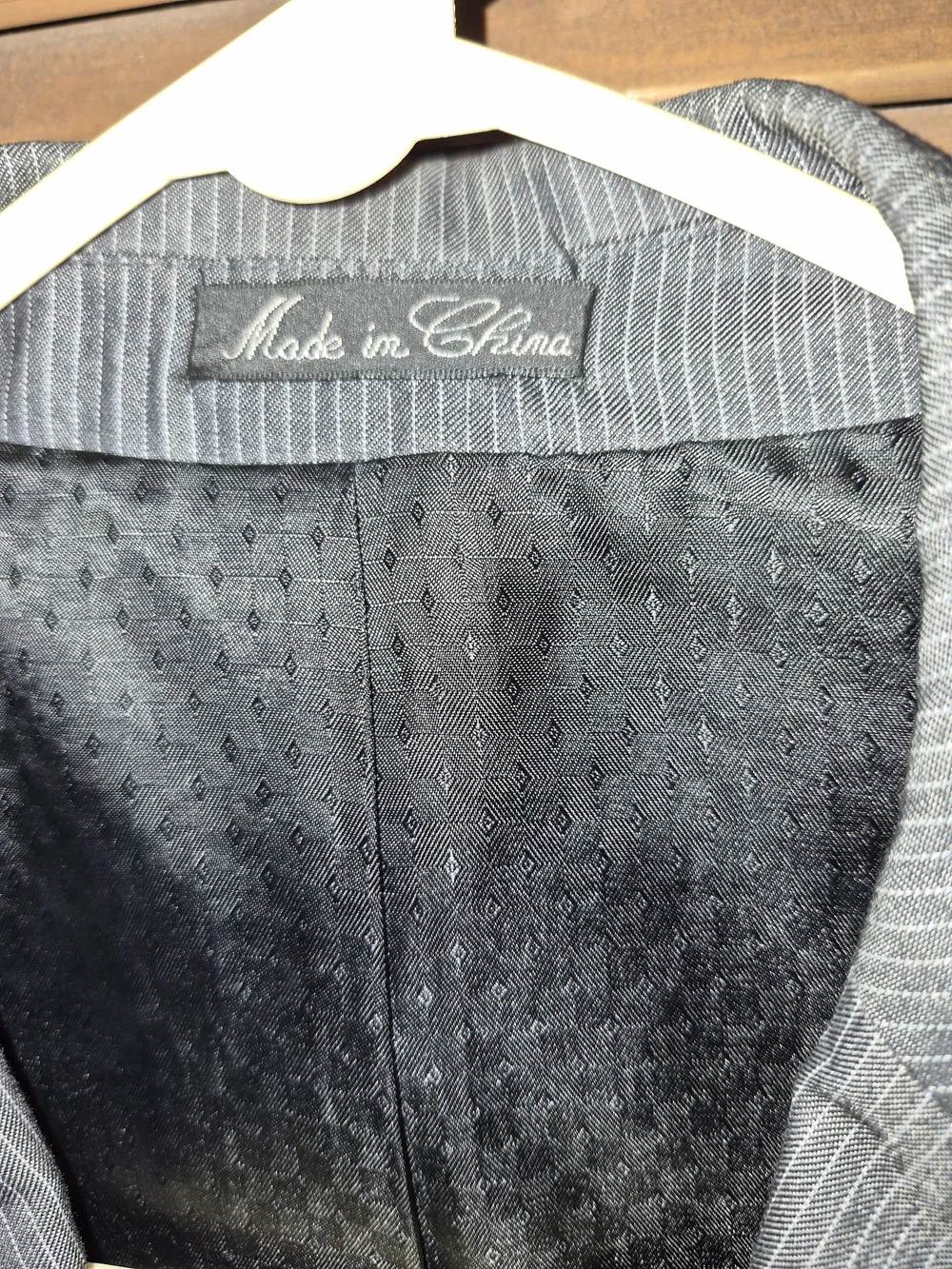 Roundtree & Yorke Gray Pinstripe Suit Jacket